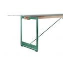 Brut, grande table à manger design, Magis pieds verts, plateau en verre trempé 260x85 cm