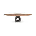 Table Barbara Legno noyer ovale, diamètre 290 x 130 cm, Horm Casamania