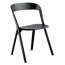Chaise Pilà, noir, 55,5 x 46 x H77,5 cm, Magis