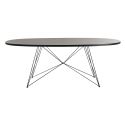 XZ3, grande table ovale, Magis pied noir, plateau en MDF noir, 200x119 cm