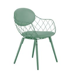 Chaise Pina, vert clair, revêtement tissu, 44 x 45 x H81 cm, Magis