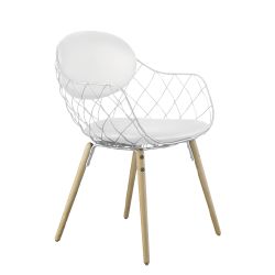 Chaise Pina, blanc, revêtement tissu, 44 x 45 x H81 cm, Magis