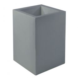 Pot Cubo Alto 40x40xH80 cm, simple paroi, Vondom, gris argent