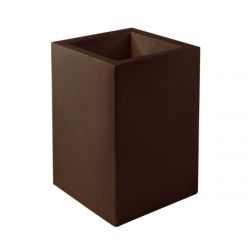 Pot Cubo Haut bronze mat 40x40xH60 cm, simple paroi, Vondom