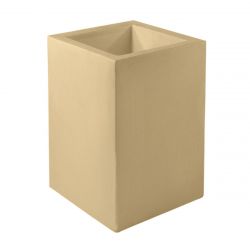 Pot Cube Haut beige mat 50x50xH75 cm, simple paroi, Vondom