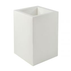 Pot Cube Haut blanc mat 50x50xH75 cm, simple paroi, Vondom