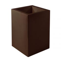 Pot Cube Haut bronze mat 50x50xH75 cm, simple paroi, Vondom