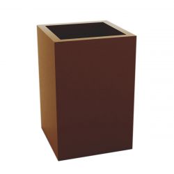 Pot Cube Haut bronze laqué brillant 50x50xH75 cm, simple paroi, Vondom