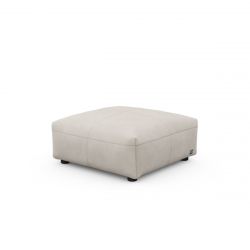 Module d'assise en cuir gris clair, taille S pour le canapé Vetsak, 84 x 84 x H37 cm