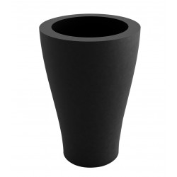 Grand pot Curvada noir diamètre 65 x hauteur 120 cm, Vondom