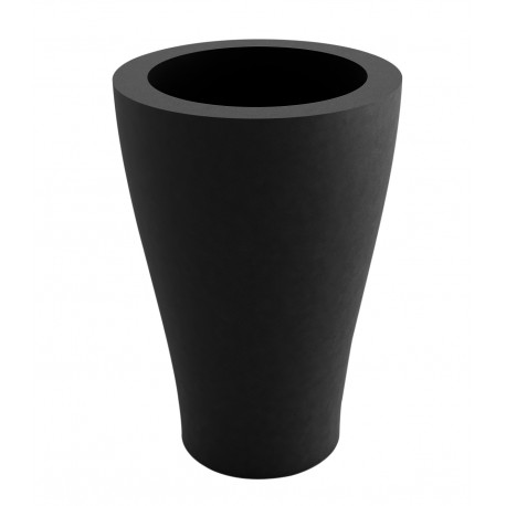 Petit pot Curvada noir diamètre 45 x hauteur 68 cm, Vondom