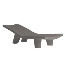 Chaise longue Low Lita lounge, gris argile, Slide Design