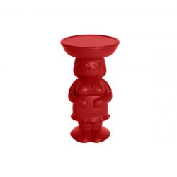 Table basse Amanda, Slide design, rouge, H 60 x L 36 x P 36 cm