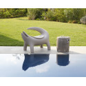 Fauteuil Lounge Kroko, gris éléphant, W 60 x D 110 x H 74, Slide Design