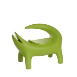 Fauteuil Lounge Kroko, vert citron, W 60 x D 110 x H 74, Slide Design