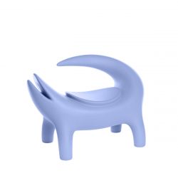 Fauteuil Lounge Kroko, bleu poudré, Slide Design, L100 x P60 x H74 cm