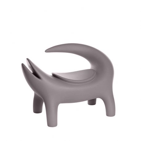 Fauteuil Lounge Kroko, gris argile, W 60 x D 110 x H 74, Slide Design