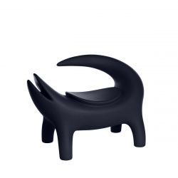 Fauteuil Lounge Kroko, noir, Slide Design, L100 x P60 x H74 cm