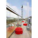 Banc spiral Summertime rouge, Slide Design, L129 x P120 x H43 cm