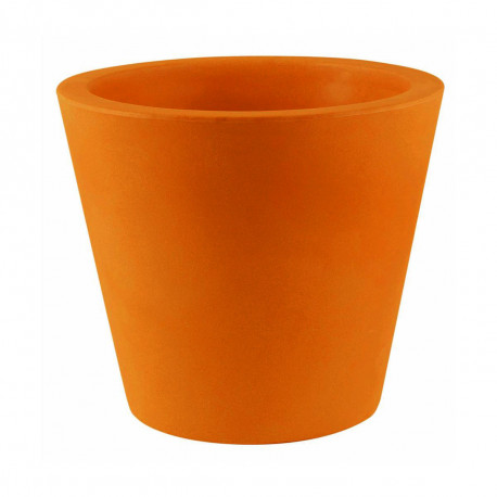 Grand pot Conique diamètre 120 x hauteur 104 cm, simple paroi, Vondom orange