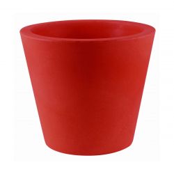 Grand pot Conique diamètre 120 x hauteur 104 cm, simple paroi, Vondom rouge