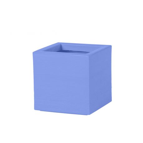 Pot de plante carré Quadra, bleu poudré, Slide Design, L x 55, D x 55, H x56