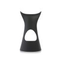 Tabouret de bar design Koncord, Slide Design noir, hauteur d'assise 70 cm