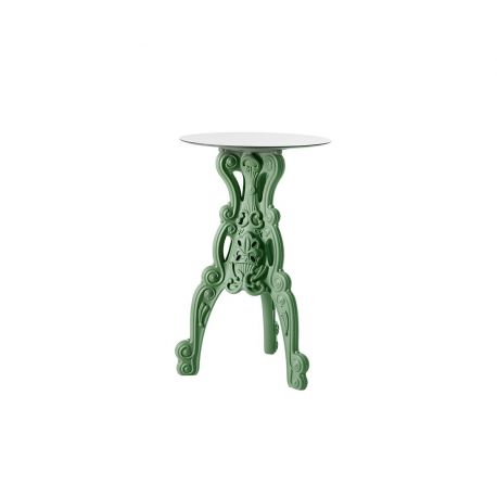 Table d'appoint Master of Love vert sauge, Slide design, D x 69, H x 110 cm