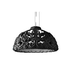 Lustre baroque Dame of Love noir, Slide design, D 100 x H 54 cm