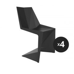 Set de 4 Mini Chaises futuristes Voxel, Vondom noir
