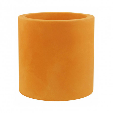 Grand pot Cylindrique orange, simple paroi, Vondom, Diamètre 80 x Hauteur 80 cm