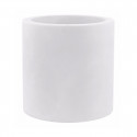 Grand pot Cylindrique blanc, simple paroi, Vondom, Diamètre 80 x Hauteur 80 cm