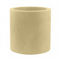 Grand pot Cylindrique beige, simple paroi, Vondom, Diamètre 80 x Hauteur 80 cm