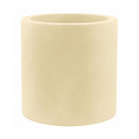 Set de 2 pots Cylindre diamètre 50 x hauteur 50 cm, simple paroi, Vondom crème