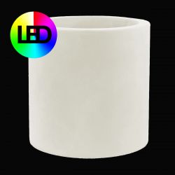 Grand pot Cylindrique Lumineux à Leds RGBW, simple paroi, Vondom, Diamètre 80 x Hauteur 80 cm