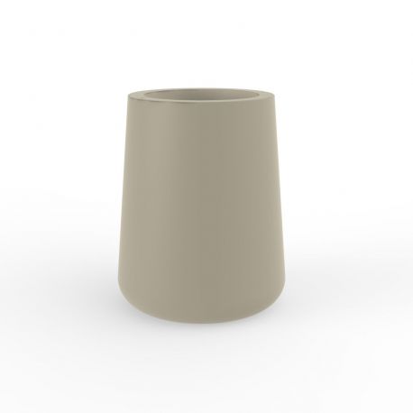 Pot de fleur cylindrique Ulm simple paroi, écru, Vondom, 49x49x60 cm