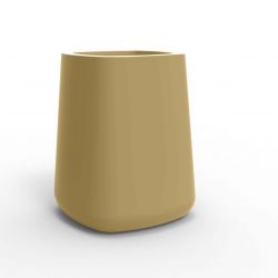 Pot carré Ulm simple paroi, beige, Vondom, 61x61x75 cm