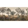 Tapis en vinyle Agamir aux motifs jungle vert et marron Pôdevache : 139 x 198 cm 