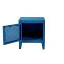 Table de chevet B1 H45 Slim perforé ouverture porte à gauche, Bleu océan, Tolix, 40x28xH45cm