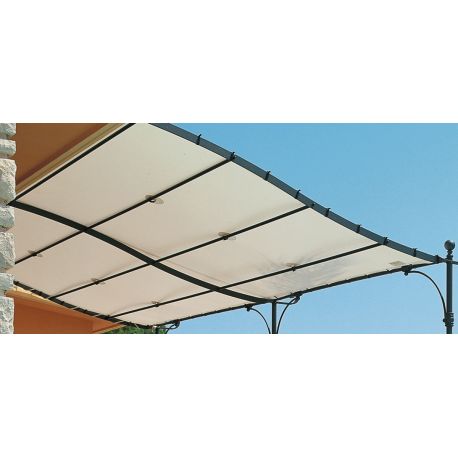 Kit Toile blanc pour pergola Solaire adossée courbée 376x220cm, Unopiù