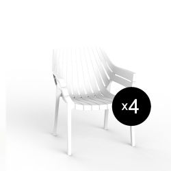 Lot de 4 fauteuils lounge Spritz, Vondom blanc