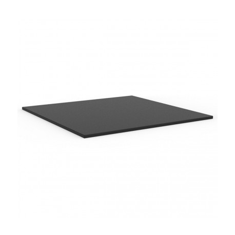 Plateau de table Faz, Vondom noir,bordure noir Carré, 59x59 cm