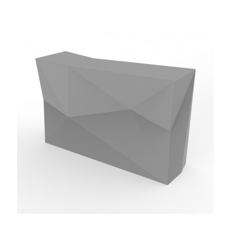 Banque d'accueil Origami, élément droit, Proselec acier Laqué