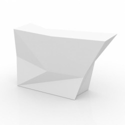 Banque d\'accueil Origami, élément lateral, Proselec blanc Laqué