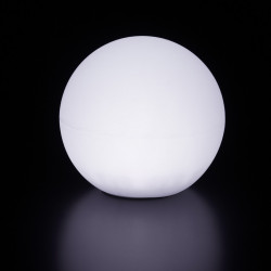 Lampe d'extérieur Globo Out , Slide Design blanc Diamètre 40 cm