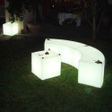 Table basse lumineuse Cubo Out, Slide Design blanc 43 cm