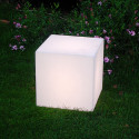 Tables lumineuse Cubo Out, Slide Design blanc 75 cm