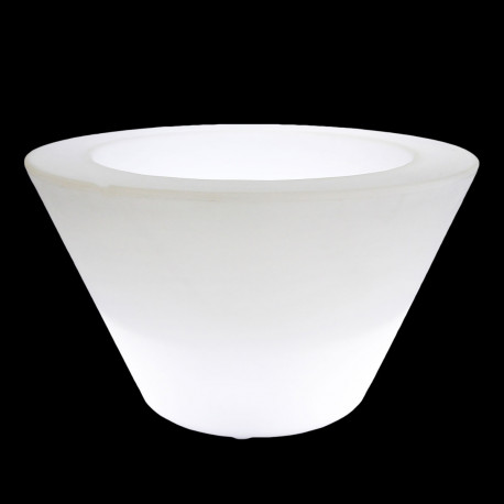 Petit X-pot lumineux, Slide Design blanc Hauteur 50 cm