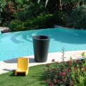 Grand X-pot noir, Slide Design noir Hauteur 83 cm