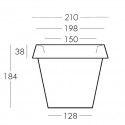 Pot XXL Gio Monster, Slide Design gris H 184 cm